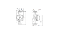 Grundfos 97914903 Hocheffizienzpumpe Alpha2 25-40 PN 10 G...