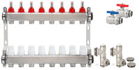 Heizkreisverteiler Fußbodenheizung Edelstahl 4-12...
