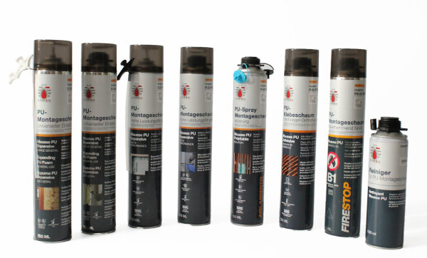 FOAMTEC PU-Montageschaum & Reiniger – Kanüle, Pistole, Spray