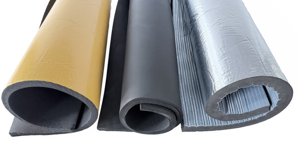 ISOROLLS Dämmrolle, Kautschuk, Isolierung, Dämmmatte 1 m × 1 m für Heizung Klima