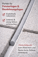 KAMAN PE Rundschnur Ø 6–50 mm Länge 1–25 m Dichtschnur grau